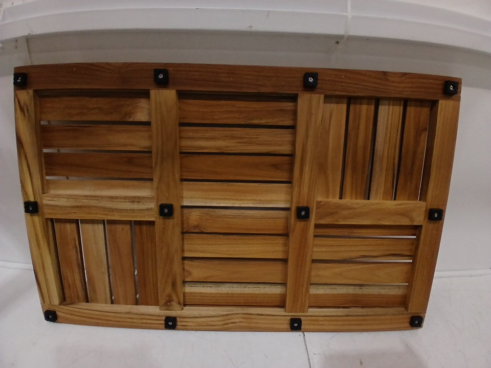 Utoplike non-slip Teak Wood shower Mat - 32" x 20" - (model: ZHJVYMDD-D ) image 4