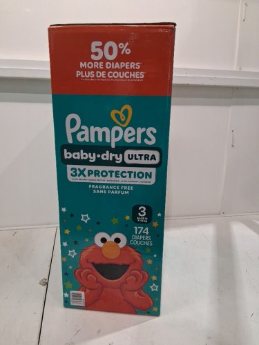 174pk pampers Baby Dry Ultra Diapers - size 3 (16-28lbs) - elmo image 2