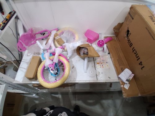 kids Glaf training bicycle with Training Wheels and Doll Seat - 14" - pink (model: kf-b05) image 2