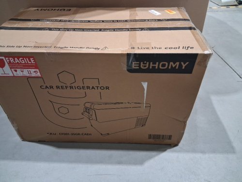 EUHOMY car electric refrigerator cooler with app control - 32qt - 12v - grey (MODEL: cf001-35GR-CAEH)) image 2