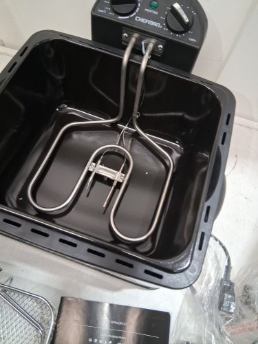 CHEFMAN JUMBO SIZE DEEP FRYER WITH TEMPERATURE CONTROL - 4.3L - STAINLESS STEEL/SILVER (MODEL: RJ07-45-SS-CA) image 4