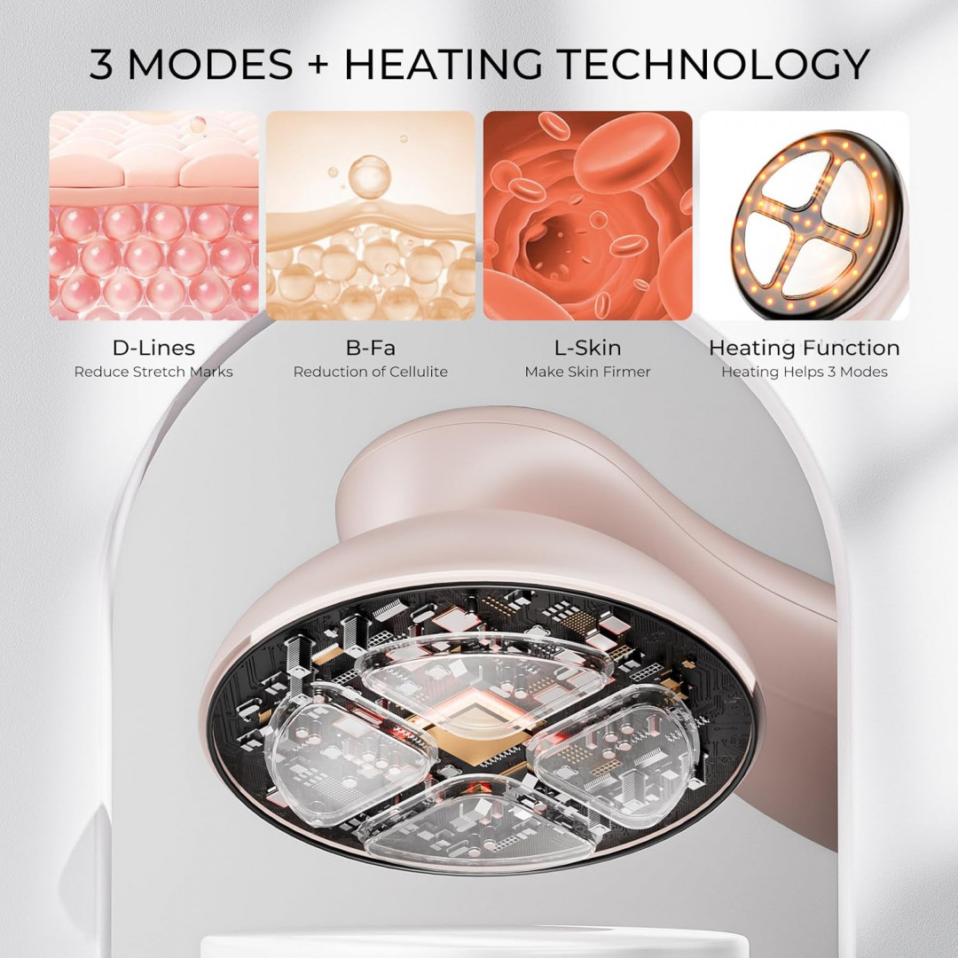 Oranmagic 4-in-1 Professional Electric full Body cellulite Massager - pink (model: f6) image 3