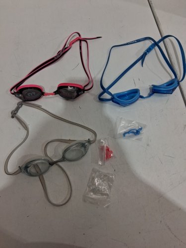 3PK ADULT UNISEX TYR GOGGLES - 16+ YEARS - WHITE/BLUE/PINK (MODEL:1819571) image 3