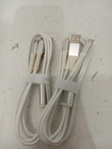 2PK UYOUNG 3 in 1 UNIVERSAL Charging Cords -  6FT - WHITE image 3
