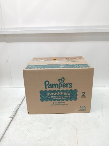 186PK PAMPERS SWADDLERS DISPOSABLE DIAPERS - SIZE 2 image 2