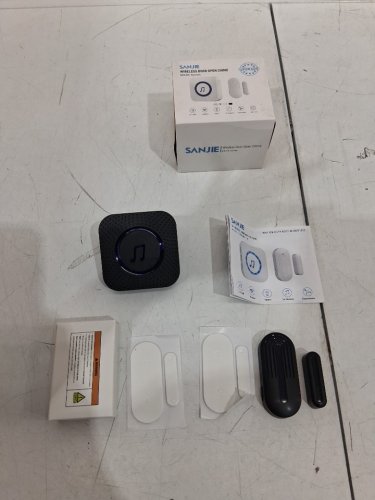 SanJie Wireless Door Sensor Chime WITH 1 Receiver AND 1 Sensor - black (model: mc01) image 2