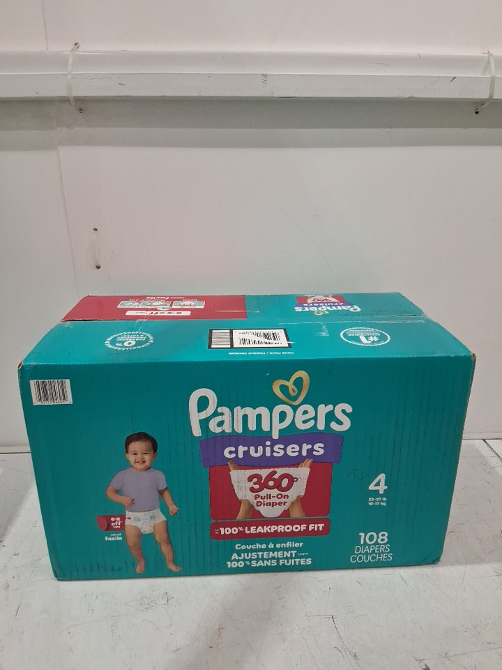 108PK PAMPERS PULL ON CRUISERS 360° FIT GAP-FREE FIT DISPOSABLE BABY DIAPERS - SIZE 4 (22-37lb) image 2
