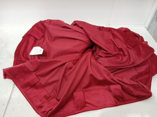 (1 panel) Shiny luxury Extra Long Light Blocking Velvet Curtains with rod pockets - 100" x 144" - ruby / red image 4