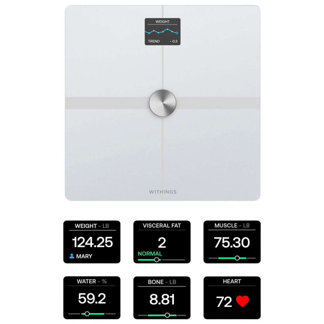 Withings Body Smart Wi-Fi Digital Smart Scale - WHITE - (model: WBS13-WHITE-All-ROW) image 2
