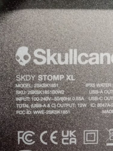 SKULLCANDY Stomp XL Wireless Bluetooth Party Speaker - Integrated Carry Handle​, IPX5 water resistance, 12-hour battery life - BLACK ORANGE (MODEL:2SKSK1851/4449801) image 8