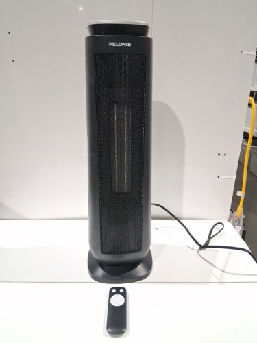 pelonis 23" Indoor standing Digital Ceramic tower Heater with 2-heat settings & remote control - 1500w - black (model: phf151rsukca) image 3