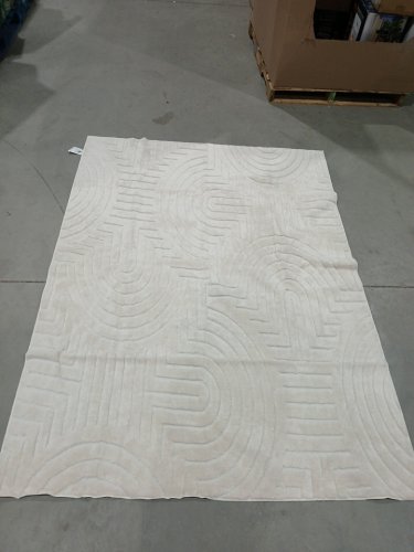 the rug market velvet crescent washable rug- 5ft x 7ft- cream image 4