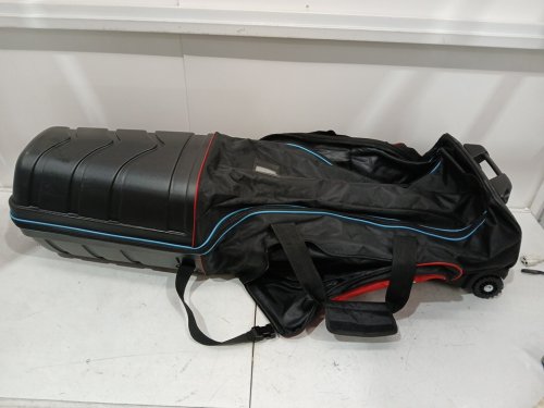 FZGhome Golf Travel Bags for Airlines with Hard Case Top & Wheels - 52" - Black/red/blue image 3