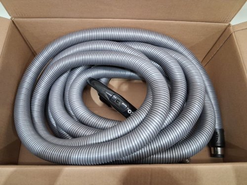 OVO CENTRAL VACUUM ATTACHMENT KIT WITH 35FT LOW-VOLTAGE HOSE - ON/OFF SWITCH AT THE HANDLE - GREY - (model: accho-35lv-ext) image 3
