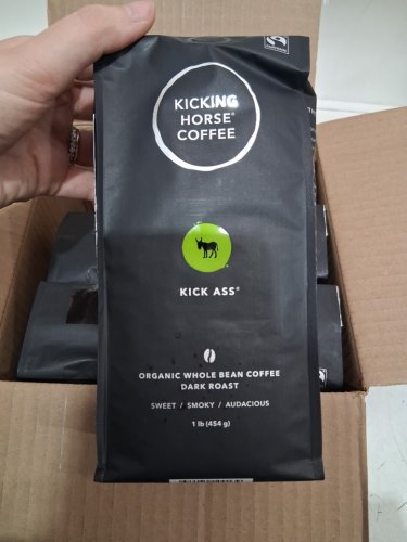 KICKING HORSE COFFEE kick ass dark ROAST organic whole bean - 6 x 454g (1lb each) image 4