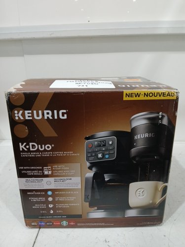 KEURIG K-DUO SINGLE SERVE & DRIP COFFEE MAKER - 12 CUP GLASS CARAFE - BLACK (model: K5600) image 2