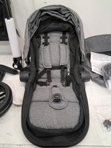 infans 2-in-1 baby stroller with adjustable canopy - 39.5" x 29" - grey (model: bb5224gR) image 5
