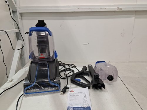 BISSELL POWERCLEAN POWERFUL & LIGHTWEIGHT TURBOBRUSH PET UPRIGHT CARPET CLEANER - 120V - BLUE - (MODEL:3939C) image 2