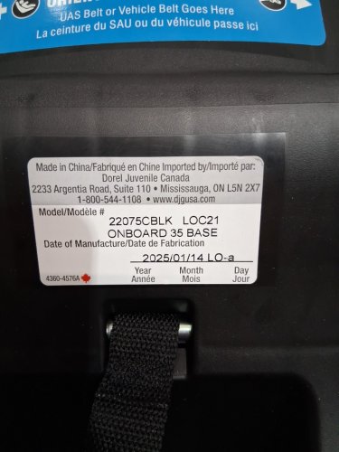 DOREL JUVENILE SAFETY 1ST EXTRA CAR SEAT BASE, FOR ONBOARD 35 / SUREFIT 35 / MAXI-COSI 35 CAR SEATS - BLACK (MODEL: 22075CBLK) image 4