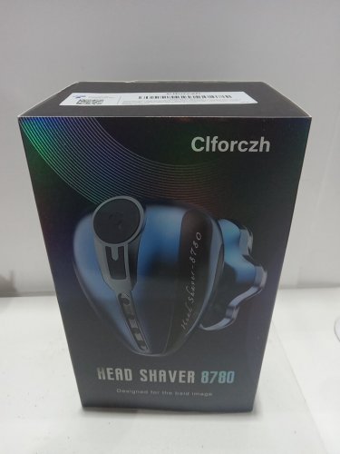 clforczh rechargeable head shaver designed for the bald image - wet & dry use - 5W/800mAh - LED display - blue/black (model: 8780) image 2