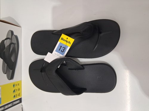 men's bench comfort flip flops - size 13 - black (style : 5220011) image 2