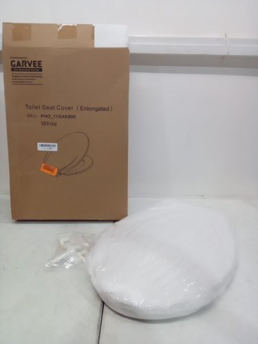 Garvee elongated soft close easy clean plastic toilet seat - 19" - white - (model: pho_11gxk800) image 2