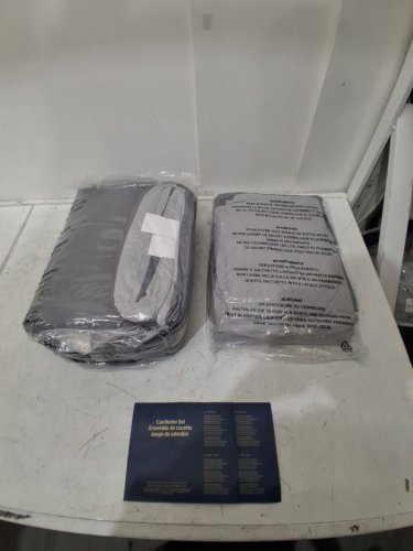 7pc Comforter Set with 1 Comforter, 1 Flat Sheet, 1 Fitted Sheet, 2 Pillow cases, and 2 Pillow shams - King - Grey (Model: TZHTZSMP198GDG) image 3