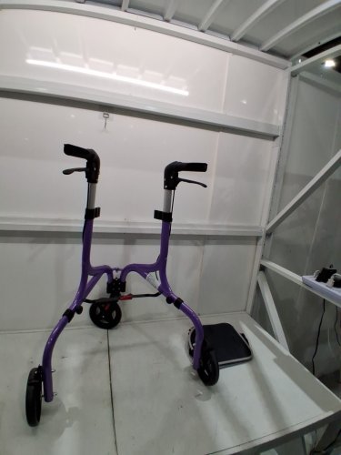 planetwalk Premium 3 Wheel Rollator Ultra Lightweight Foldable Walker for Seniors - 260lbs capacity - Dark Purple image 4