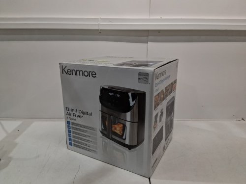 Kenmore Aerogrill Non-Stick air fryer with Digital Touch Screen and 12 Presets - 8qt - silver (model: kkaf8q) image 5