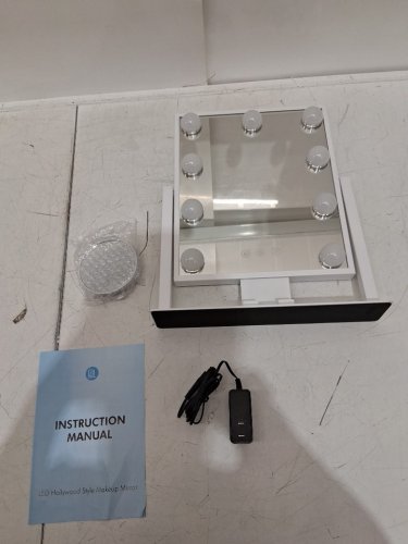 Makeup Vanity Mirror with Lights - 12" x 14" - white image 3