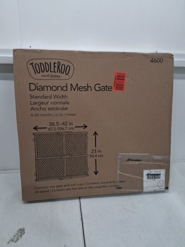 toddleroo by North States Diamond Mesh safety Gate - 26.5" - 42" x 23" - wood (model: 4600) image 4