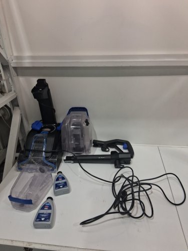 BISSELL POWERCLEAN POWERFUL & LIGHTWEIGHT TURBOBRUSH PET UPRIGHT CARPET CLEANER - 120V - BLUE - (MODEL:3939C) image 3