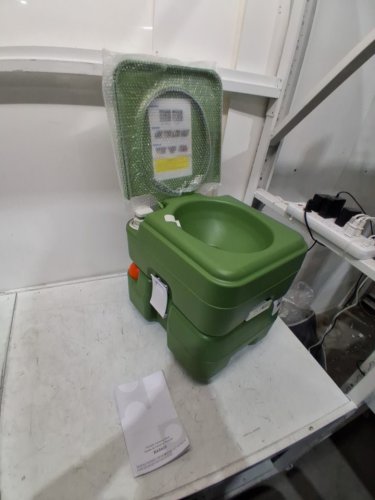 Costwasy Portable Camping Toilet Porta Potty with Level Indicator and 22 L Detachable Waste Tank - Green (Model: BA8420GN) image 5