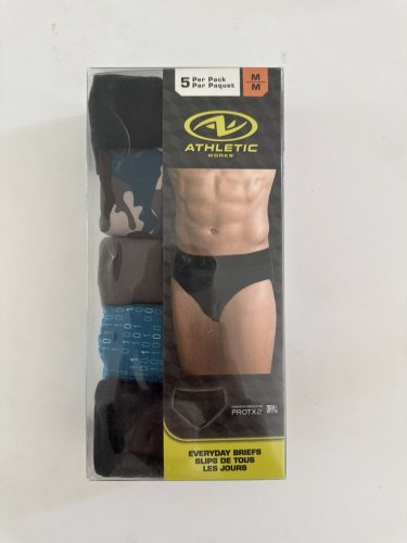 5PK MEN'S ATHLETIC WORKS EVERYDAY BRIEFS - MEDIUM - ASSORTED COLOURS (sTYLE: AW26011007) image 2