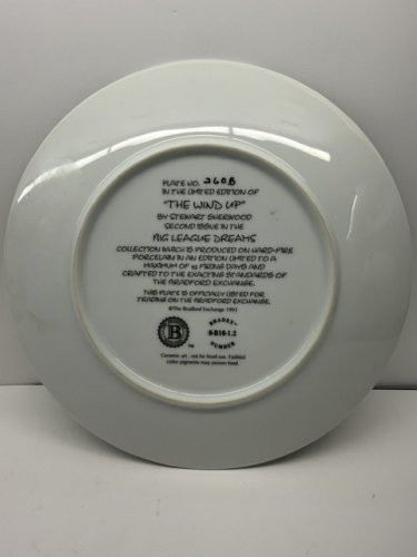 THE BRADFORD EXCHANGE BIG LEAGUE 2ND ISSUE "THE WIND UP" 8" COLLECTORS PLATE BY STEWART SHERWOOD image 3