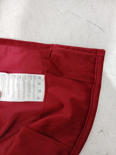 (1 panel) Shiny luxury Extra Long Light Blocking Velvet Curtains with rod pockets - 100" x 144" - ruby / red image 3