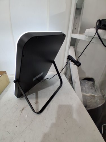 Rectangular Vanity Makeup Mirror with 3 Color Dimmable Lighting - 16" x 12" - Black (Model: HU10615CA-BK) image 4