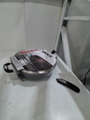 STARFRIT THE ROCK NON-STICK DEEP FRY PAN WITH glass LID - 12" / 5QT - BLACK (Model: 	030907-004-0000) image 2
