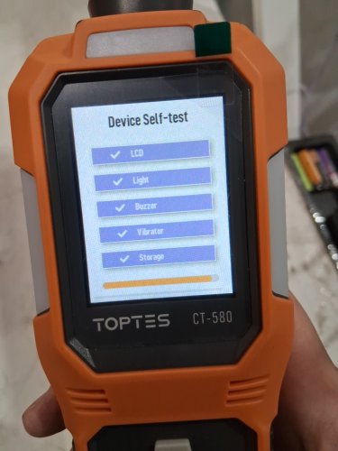 TOPTES  Rechargeable Carbon Monoxide Detector with Vibration, Visual & Audible Alarms -  0-1000PPM -  orange (model: CT-580) image 4