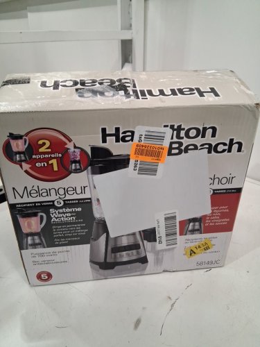 Hamilton Beach Power Elite Blender with 3-Cup Vegetable Chopper and 12 Functions - 40oz - 120v - Stainless Steel/Black (Model: 58149JC) image 2
