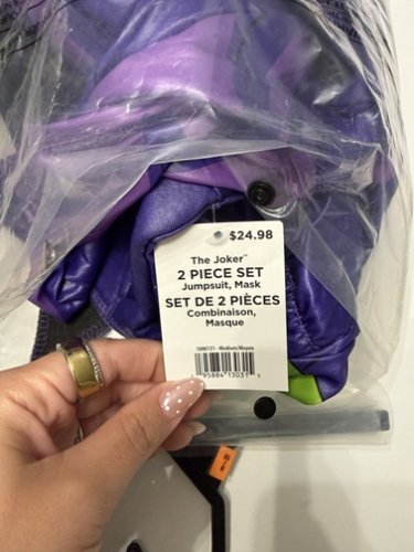 2PC BOYS RUBIES THE JOKER COSTUME (JUMPSUIT ONLY) - MEDIUM (8-10) - PURPLE/GREEN (STYLE: 1000131) image 2