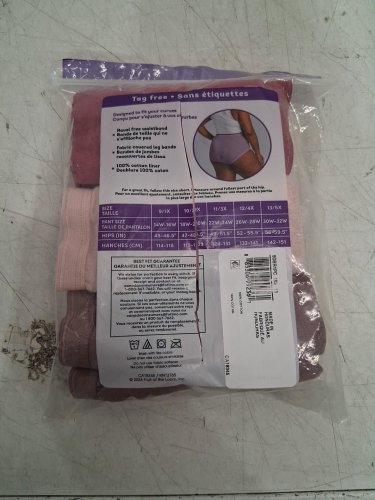 3PK Women's Fruit of the Loom Fit for Me Cotton BrieFS - SIZE 11 - MULTICOLOUR image 2