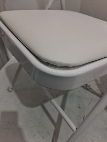 2PK vinyl-padded folding chairs - white image 6