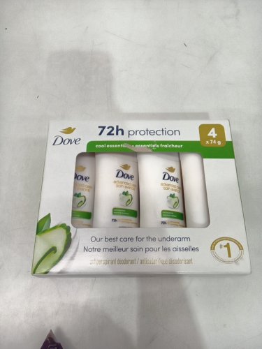 4PK DOVE 72H PROTECTION ADVANCED CARE DEODORANT - COOL ESSENTIALS - 74G/EACH image 2