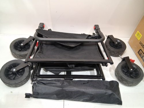 eaynon 3-in-1 collapsible wagon with removable canopy - 300LB MAX - 36" x 21" x 41" - black image 3