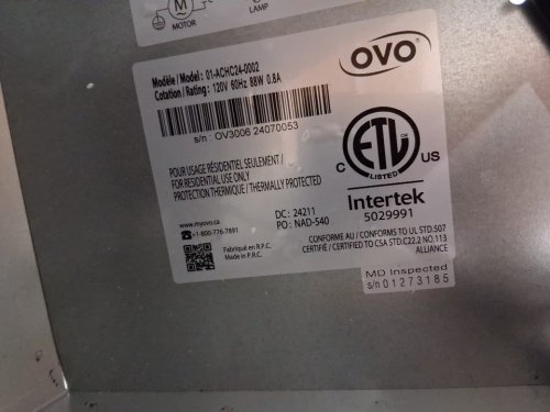 OVO Built-In Range Hood Vent with 3-Speed Exhaust Fan -  280 CFM - 28" - Stainless Steel - (model: ‎OV-3006) image 6