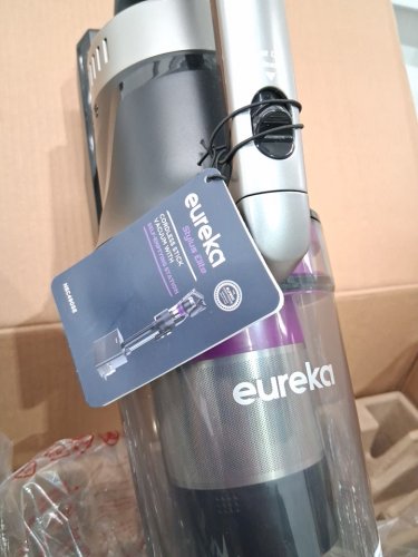 Eureka Cordless Rechargeable 3-IN-1 Stick Vacuum Cleaner WITH CLEANING STATION & ANTI-TANGLE NOZZLE FOR ALL FLOORS - GREY/PURPLE (MODEL: NEC490SE) image 8