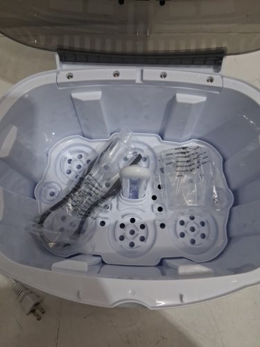 BabyBrezza Bottle Washer Pro 3-in-1 washer/sterilizer/dryer - holds 4 bottles - black/white (model: BRZ0103) image 7