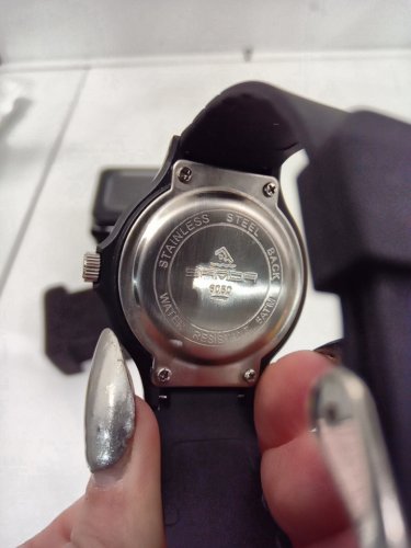 MENS SANDA minimalist DIGITAL QUARTZ WATCH - 40MM - BLACK DIAL/ BLACK SILICONE STRAP (MODEL: 6060) image 3