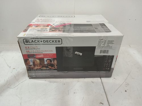 BLACK+DECKER Microwave Oven - 0.9 cu ft - Black (model: em9p022rd-p) image 2